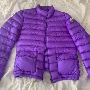 Moncler purple puffer jacket